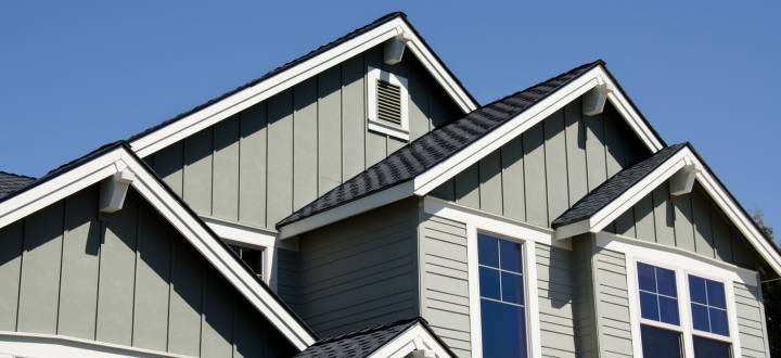 Close up of a house room and windows